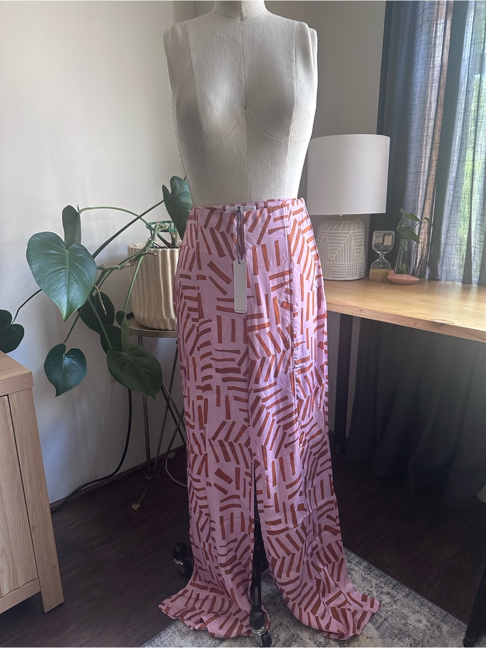 Nation Los Angeles Cinnamon Stick Patterned Wide-Leg Pants